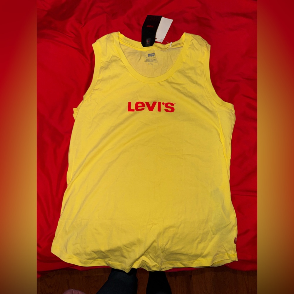 Levi's Yellow Tank with Red Detail